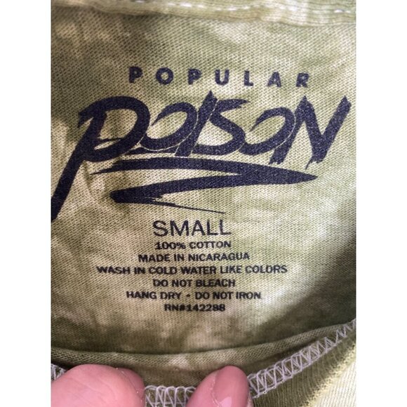 POPULAR POISON MEN'S SAINT OR SINNER TIE DYED LONG SLEEVE TEE SHIRT SZ S - Picture 4 of 4